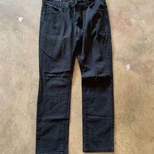 Aeropostale intentionally faded black slim straight jeans
